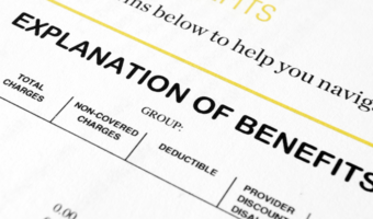 Explanation of benefits form.